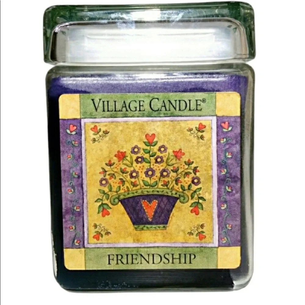 Vintage Village Candle Jar Rare Friendship Scent Modern Farmhouse French Cottage